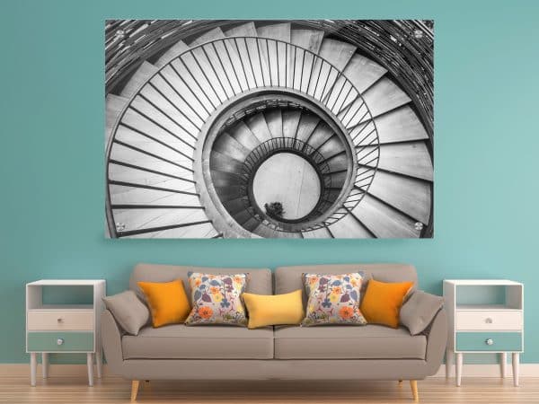 תמונת זכוכית - מדרגות אומנותיות לעיצוב הבית על קיר בסלון
