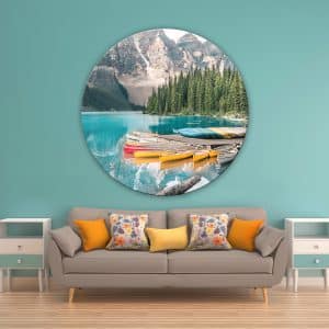 תמונת זכוכית אגם מורנה לסלון לעיצוב הבית