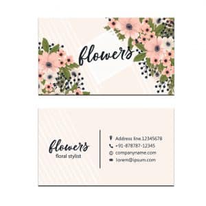 כרטיס ביקור - פרחים דגם 5